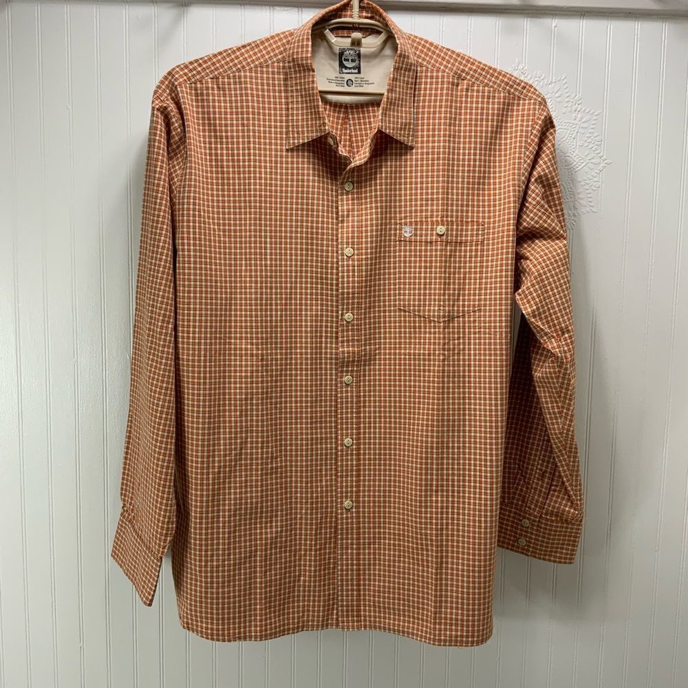 Mens TIMBERLAND long sleeve plaid shirt
